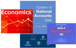 the book cover for economics and national accounts