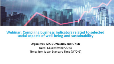 Webinar on compressing business indicators to social aspects of well-being and sustainability.